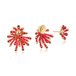 Anemone Lumiere Double Earrings_Red