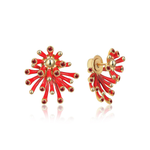 Anemone Lumiere Double Earrings_Red